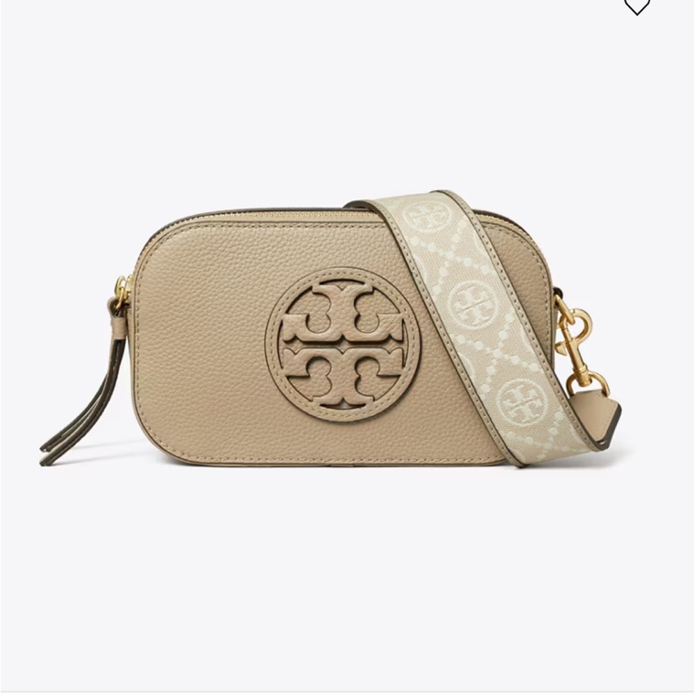 Tory Burch Beige Crossbody Bag. Mini Miler.